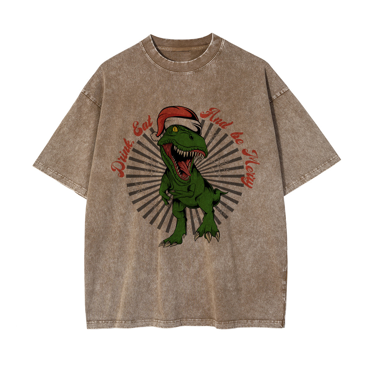 Drink Eat And Be Merry Washed Tee-INNBLAC Fashion Apparel