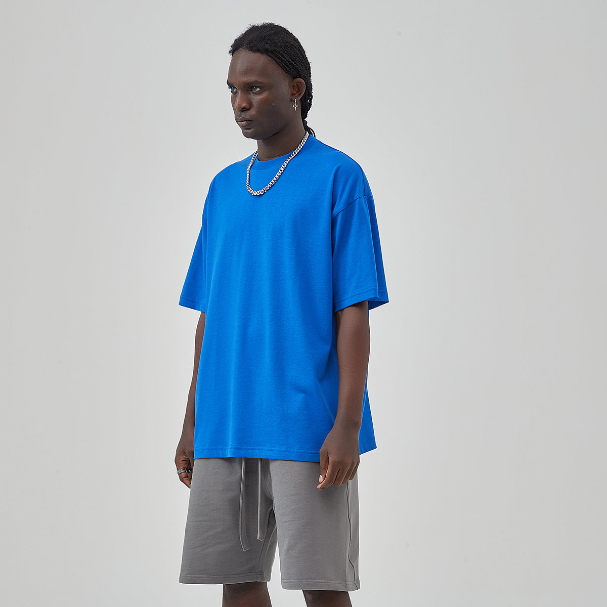 Drop Shoulder Basic Tee 6.7oz-INNBLAC Fashion Apparel