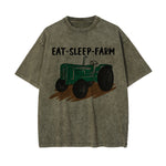 Eat Sleep Farm Graphic Tee-INNBLAC Fashion Apparel