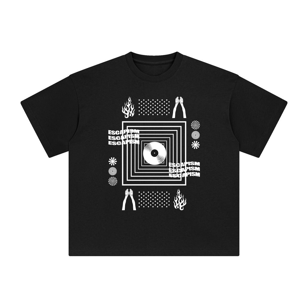 Escapism Abstract Graphic Tee-INNBLAC Fashion Apparel