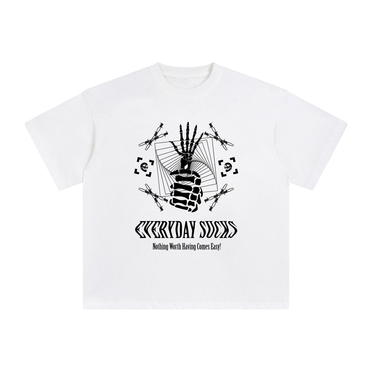 Everyday Sucks Demon Hand Graphic Tee-INNBLAC Fashion Apparel