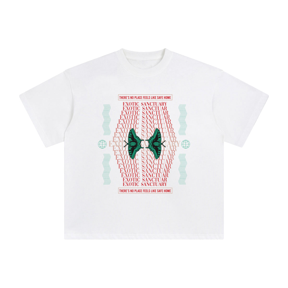 Exotic Sanctuary Abstract Graphic Tee-INNBLAC Fashion Apparel