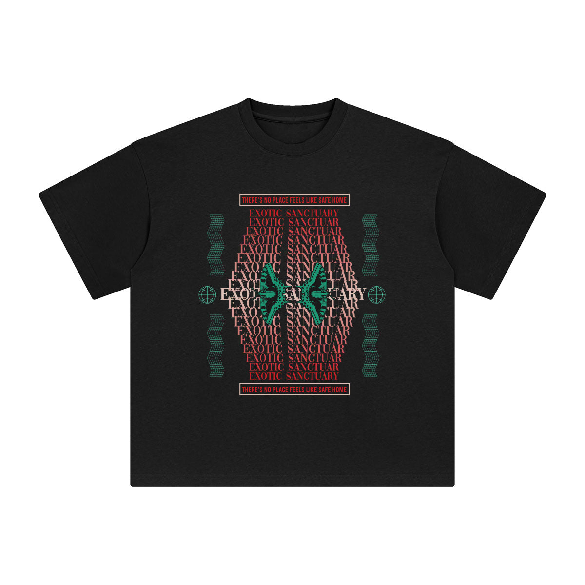 Exotic Sanctuary Abstract Graphic Tee-INNBLAC Fashion Apparel