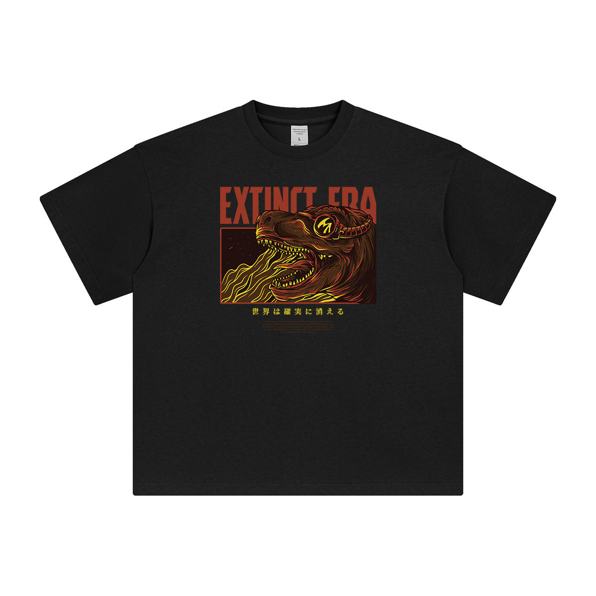 Extinct Era Japanese Kanji Graphic Tee-INNBLAC Fashion Apparel