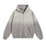 Women's Faded Double Slider Zip Hoodie-INNBLAC Fashion Apparel