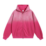 Women's Faded Double Slider Zip Hoodie-INNBLAC Fashion Apparel