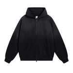 Women's Faded Double Slider Zip Hoodie-INNBLAC Fashion Apparel