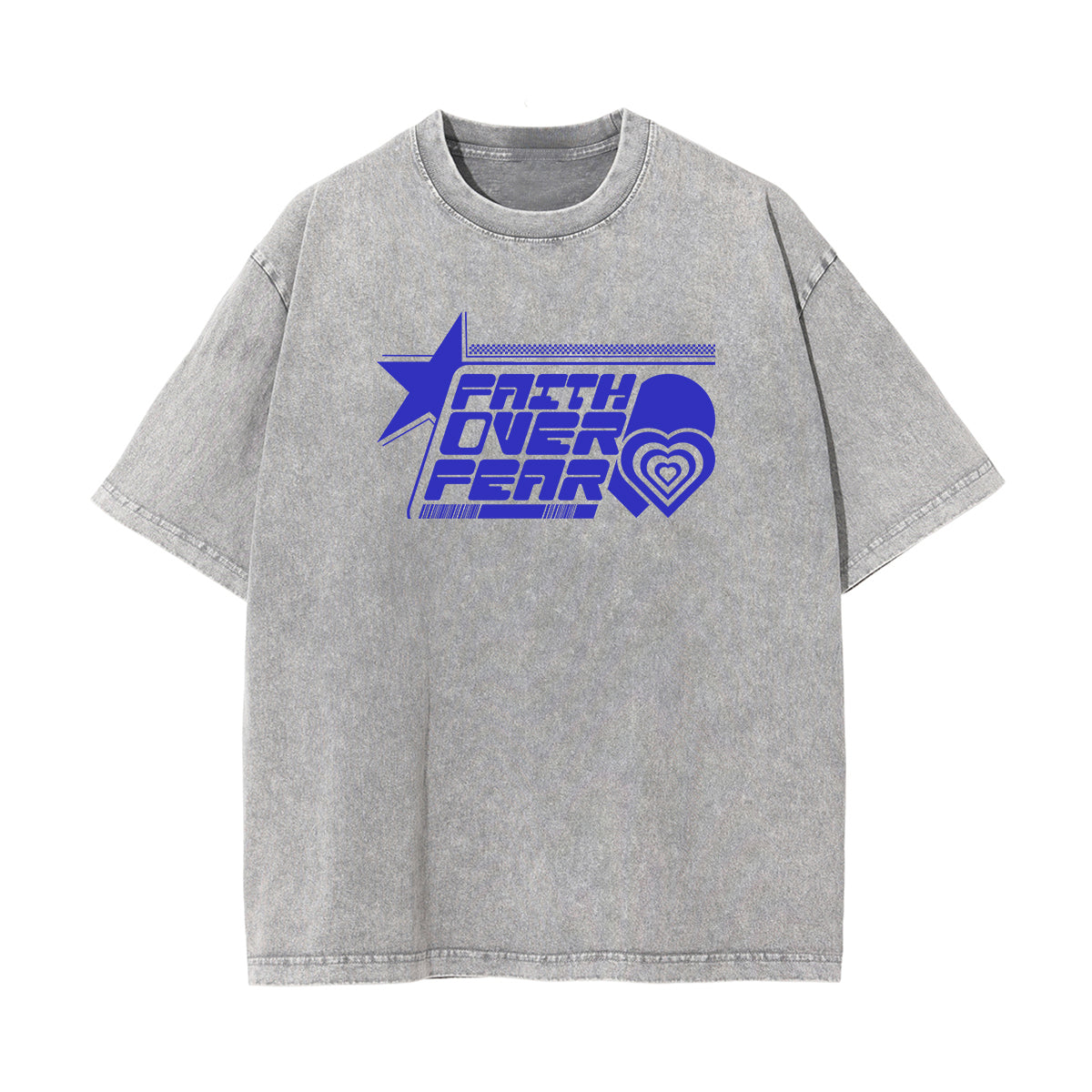 Faith Over Fear Y2K Christian Graphic Tee-INNBLAC Fashion Apparel