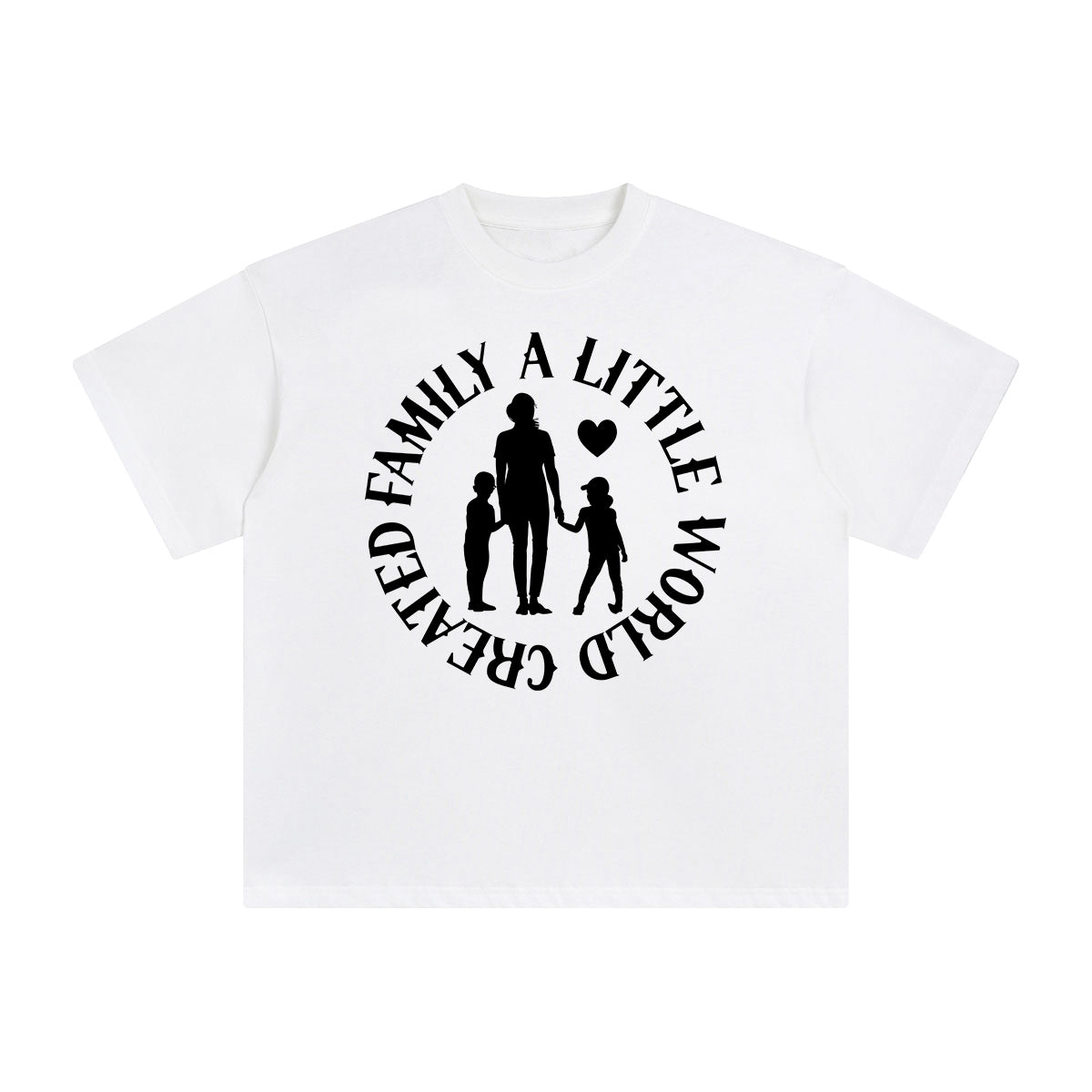 Family A Little World Created By Love Graphic Tee-INNBLAC Fashion Apparel