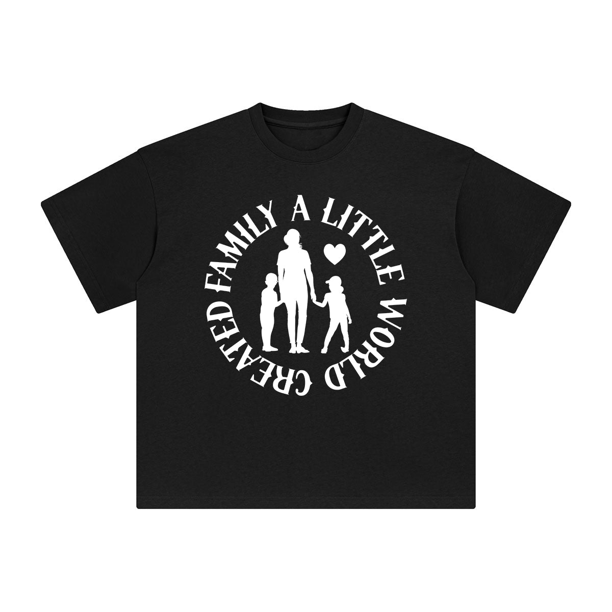 Family A Little World Created By Love Graphic Tee-INNBLAC Fashion Apparel