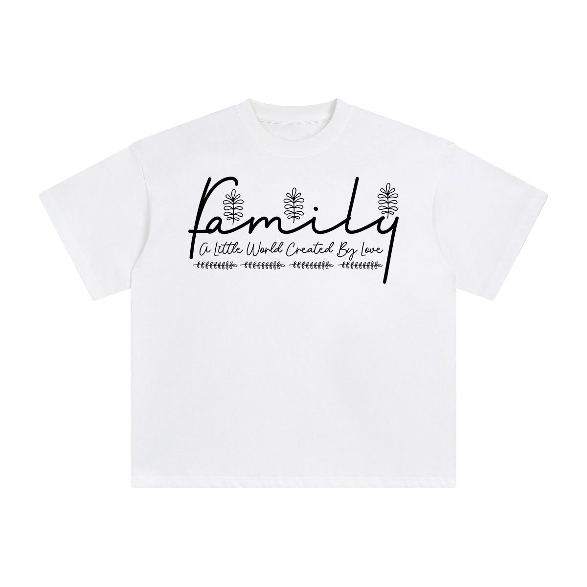 Family A Little World Created By Love Graphic Tee-INNBLAC Fashion Apparel