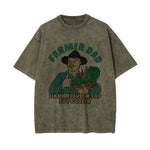 Farmer Dad Graphic Washed Tee-INNBLAC Fashion Apparel