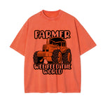Farmer We Feed the World Pattern Tee-INNBLAC Fashion Apparel