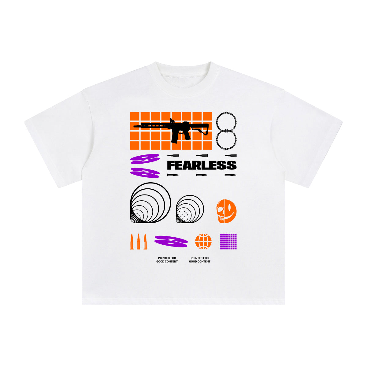 Fearless Abstract Graphic Tee-INNBLAC Fashion Apparel