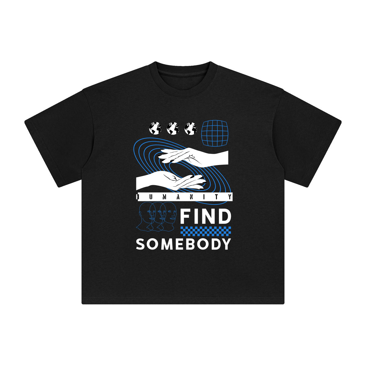 Find Somebody Abstract Art Graphic Tee-INNBLAC Fashion Apparel
