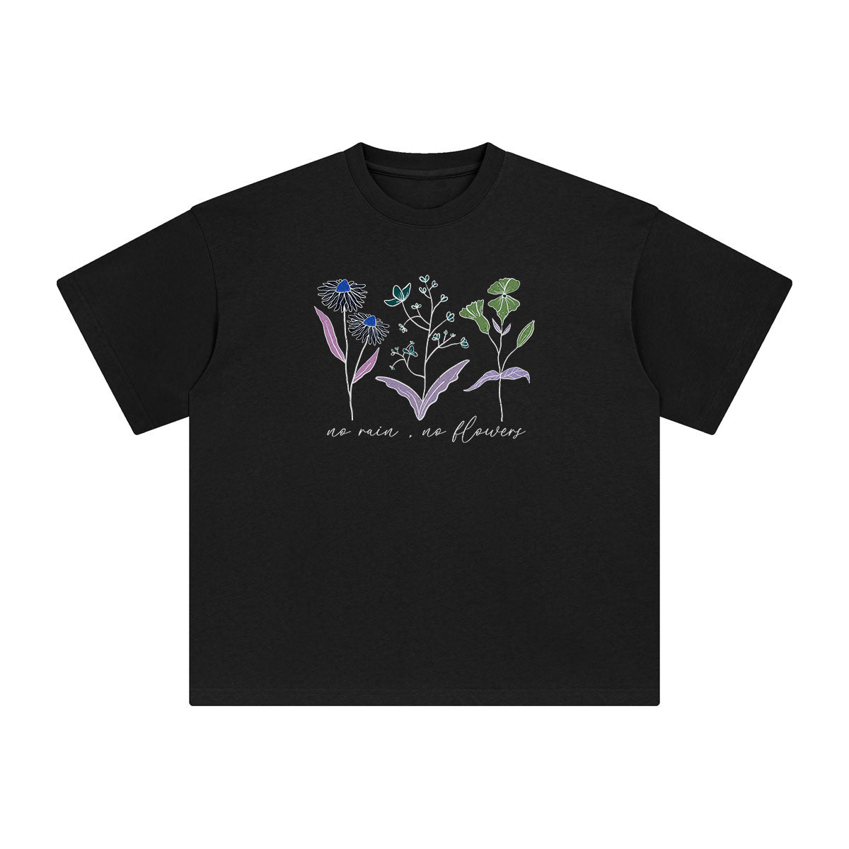 Flowers Graphic T Shirt-INNBLAC Fashion Apparel