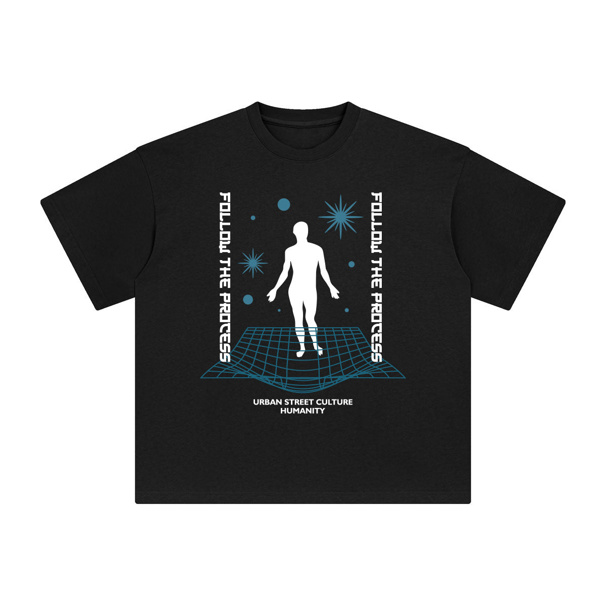 Follow the Process Abstract Graphic Tee-INNBLAC Fashion Apparel