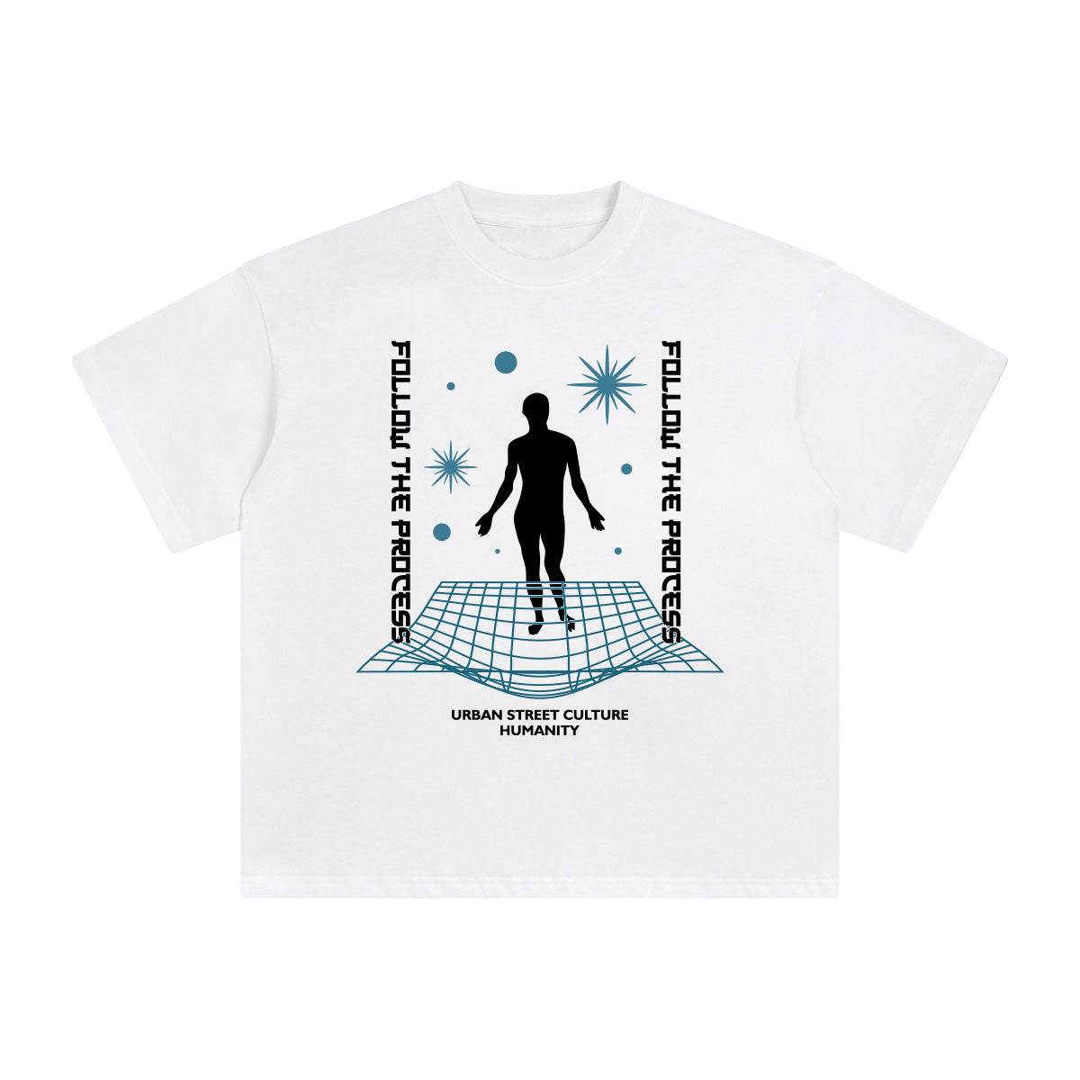 Follow the Process Abstract Graphic Tee-INNBLAC Fashion Apparel