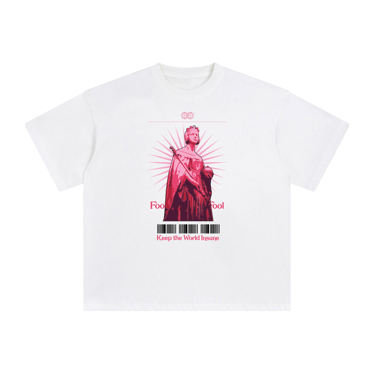 Fool Abstract Graphic Tee-INNBLAC Fashion Apparel