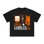 Forever Gambler Devil Skull Graphic Tee-INNBLAC Fashion Apparel