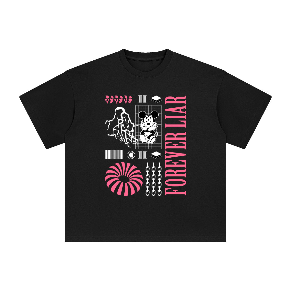 Forever Liar Cartoon Graphic Tee-INNBLAC Fashion Apparel