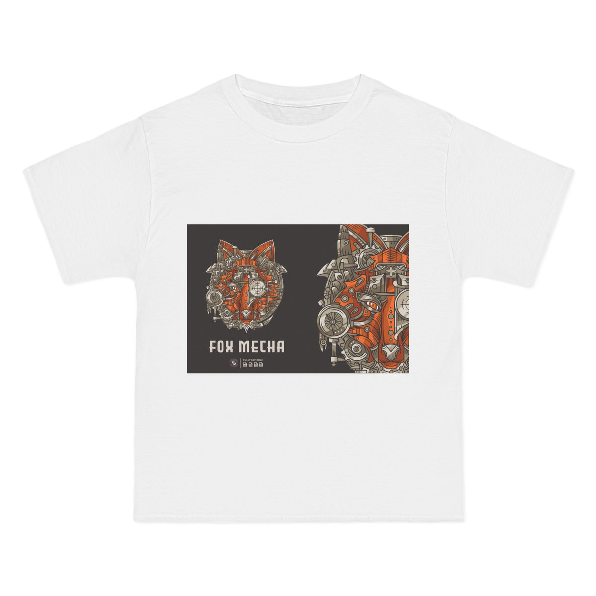 Fox Mecha lllustrations Graphic Tee-INNBLAC Fashion Apparel