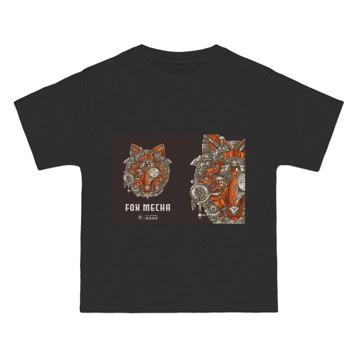 Fox Mecha lllustrations Graphic Tee-INNBLAC Fashion Apparel