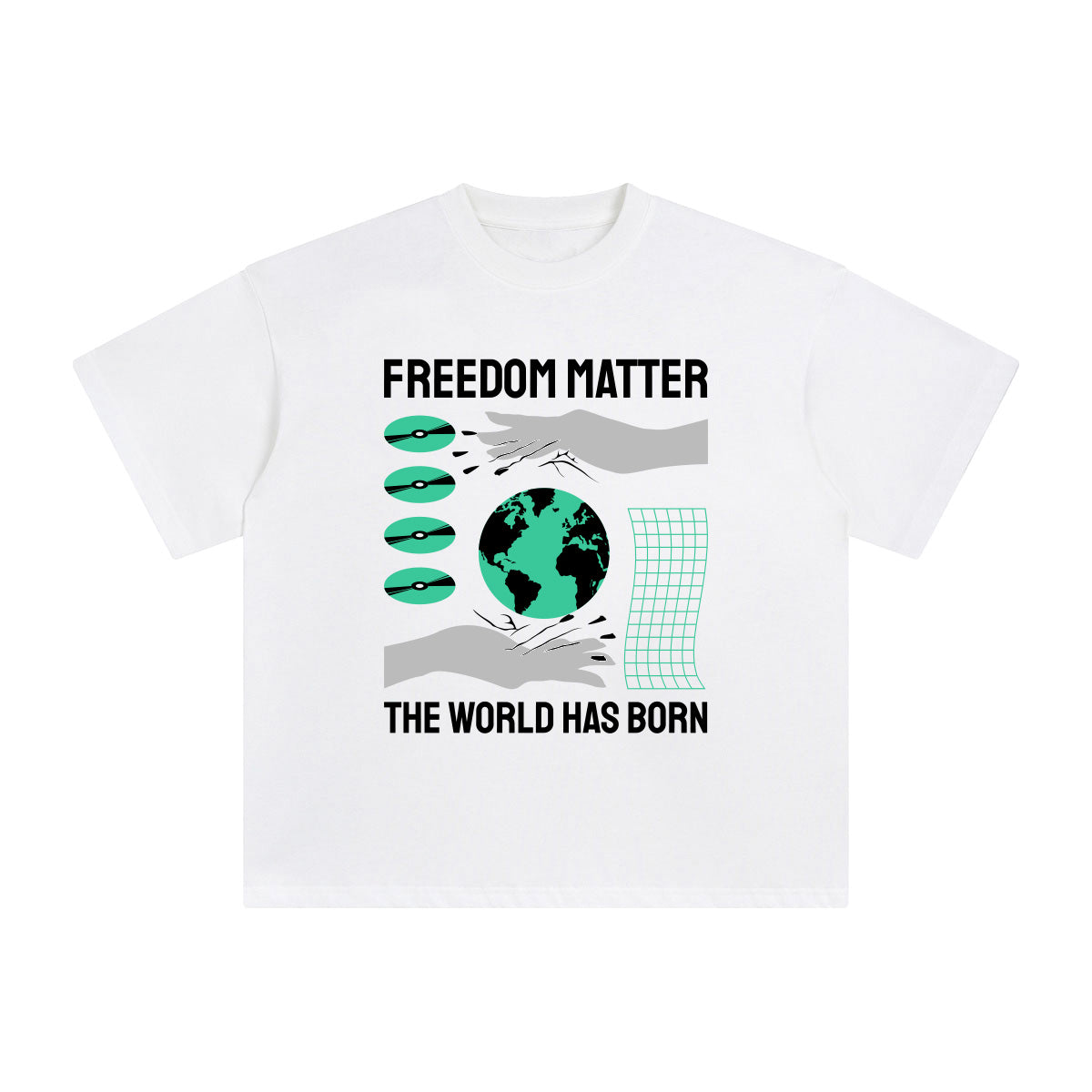 Freedom Matter Abstract Art Graphic Tee-INNBLAC Fashion Apparel
