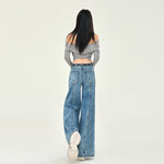 Front Seam Faded Flare Jeans-INNBLAC Fashion Apparel