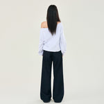 Front Seam High Rise Baggy Jeans-INNBLAC Fashion Apparel