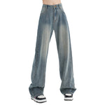 Front Seam Women's Baggy Jeans-INNBLAC Fashion Apparel
