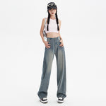 Front Seam Women's Baggy Jeans-INNBLAC Fashion Apparel