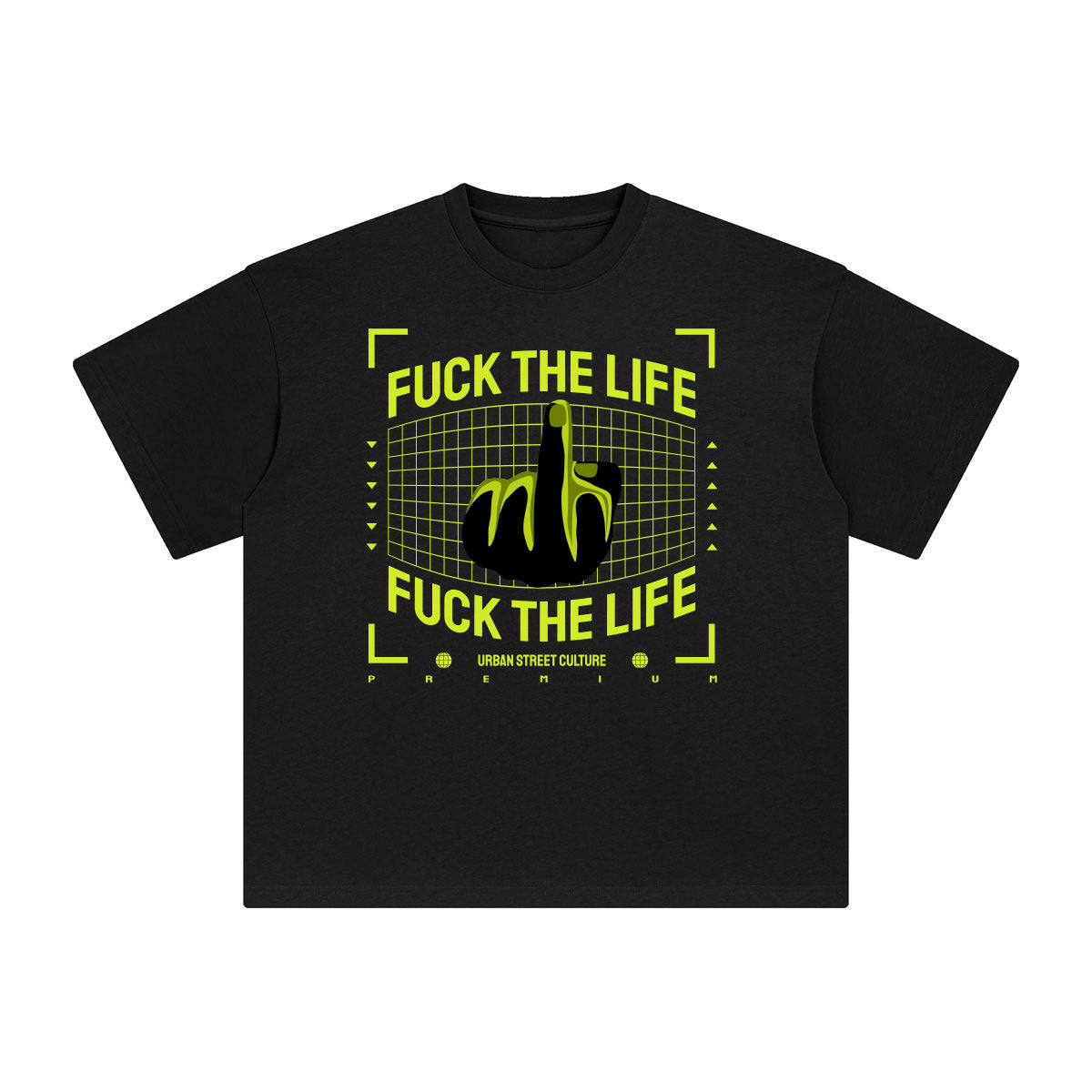 Fuck the Life Abstract Graphic Tee-INNBLAC Fashion Apparel