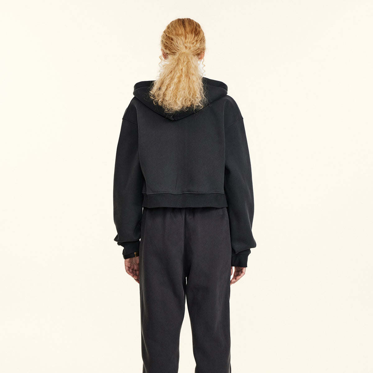 Cropped Zipped Up Hoodie-INNBLAC Fashion Apparel