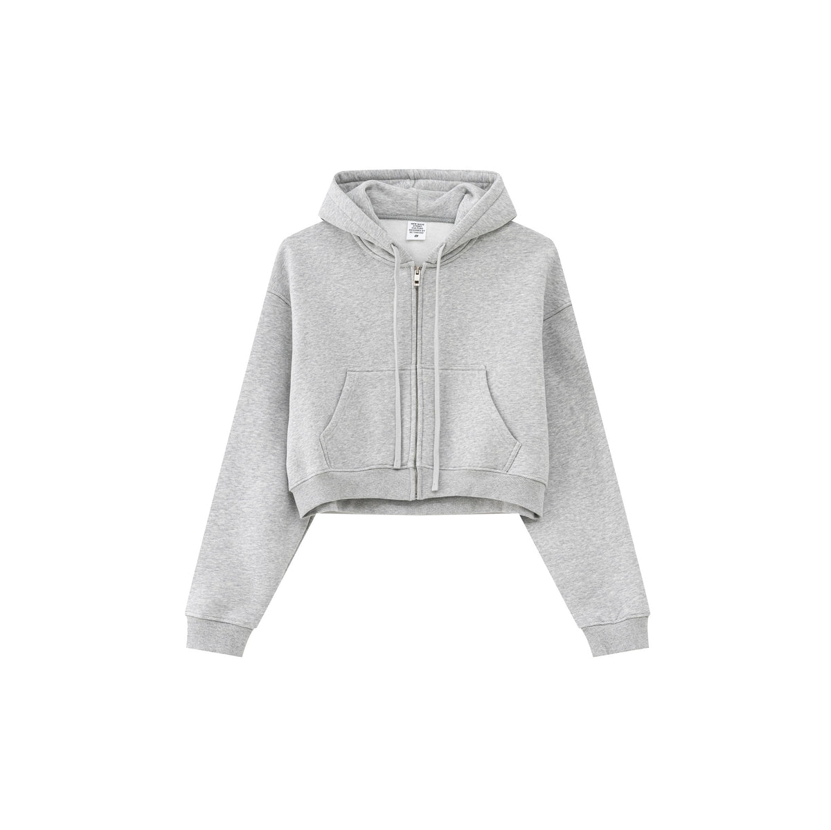Cropped Zipped Up Hoodie-INNBLAC Fashion Apparel