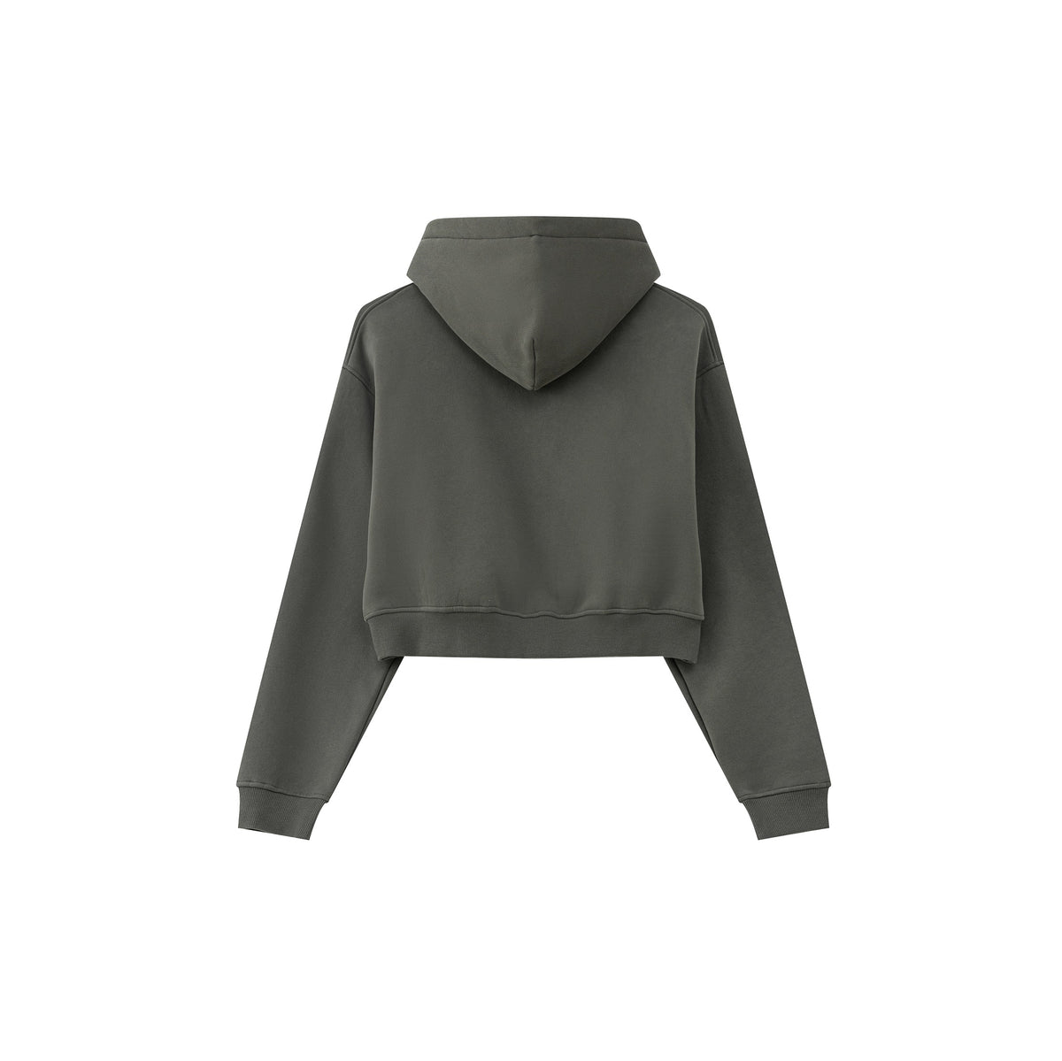Cropped Zipped Up Hoodie-INNBLAC Fashion Apparel