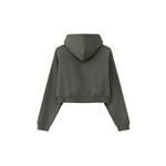 Cropped Zipped Up Hoodie-INNBLAC Fashion Apparel