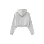 Cropped Zipped Up Hoodie-INNBLAC Fashion Apparel