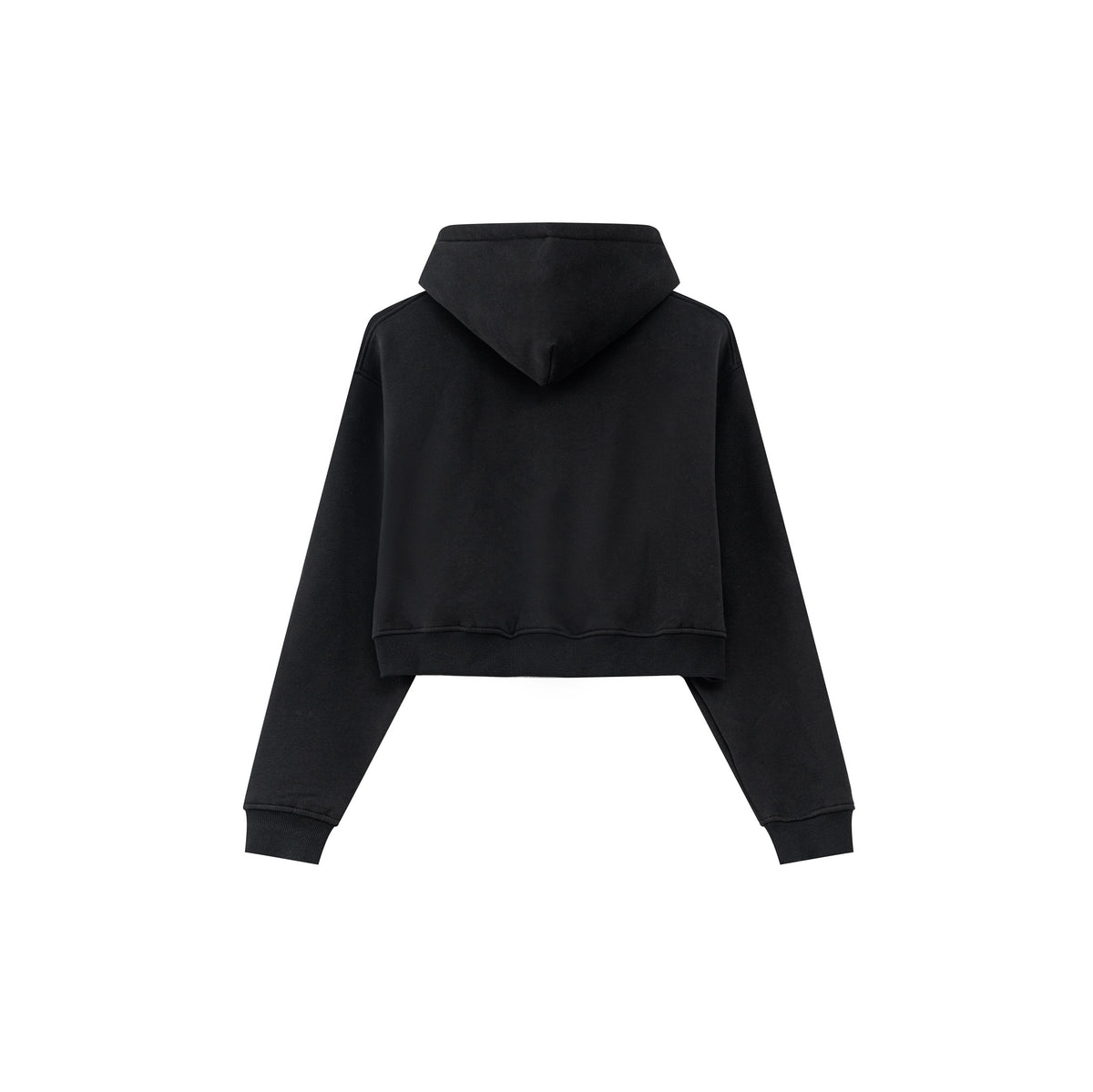 Cropped Zipped Up Hoodie-INNBLAC Fashion Apparel
