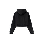Cropped Zipped Up Hoodie-INNBLAC Fashion Apparel