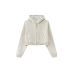 Cropped Zipped Up Hoodie-INNBLAC Fashion Apparel
