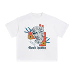GOOD HABITS Plaster Statue Graphic Tee-INNBLAC Fashion Apparel