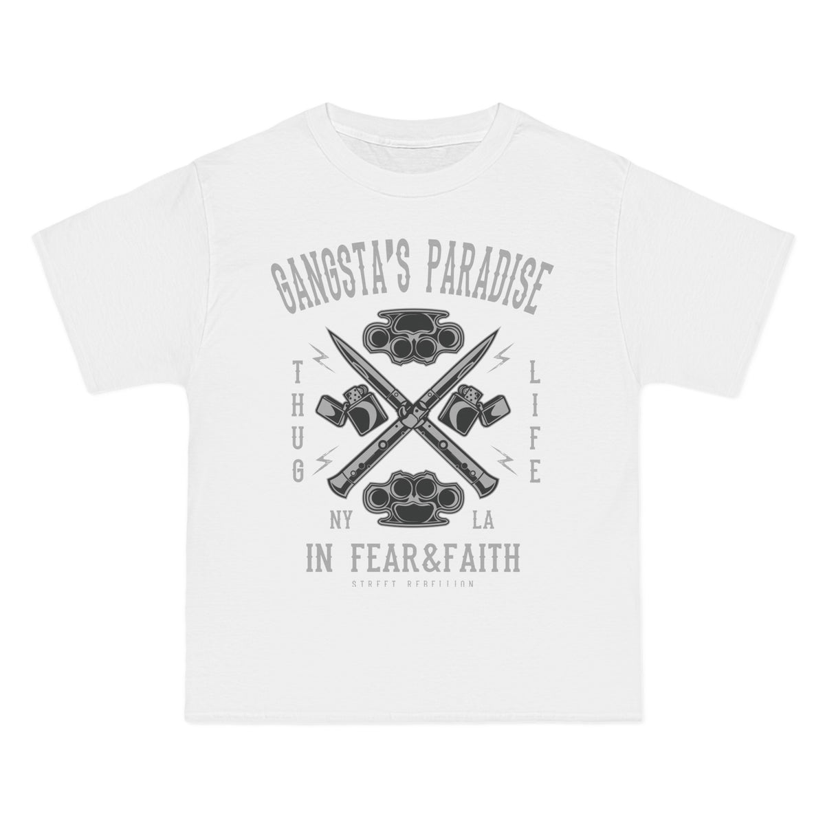 Gangsta's Paradise Retro Graphice Tee-INNBLAC Fashion Apparel