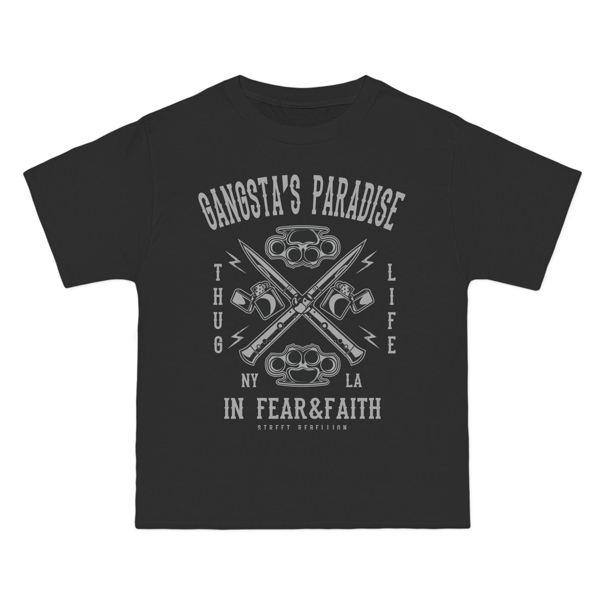 Gangsta's Paradise Retro Graphice Tee-INNBLAC Fashion Apparel