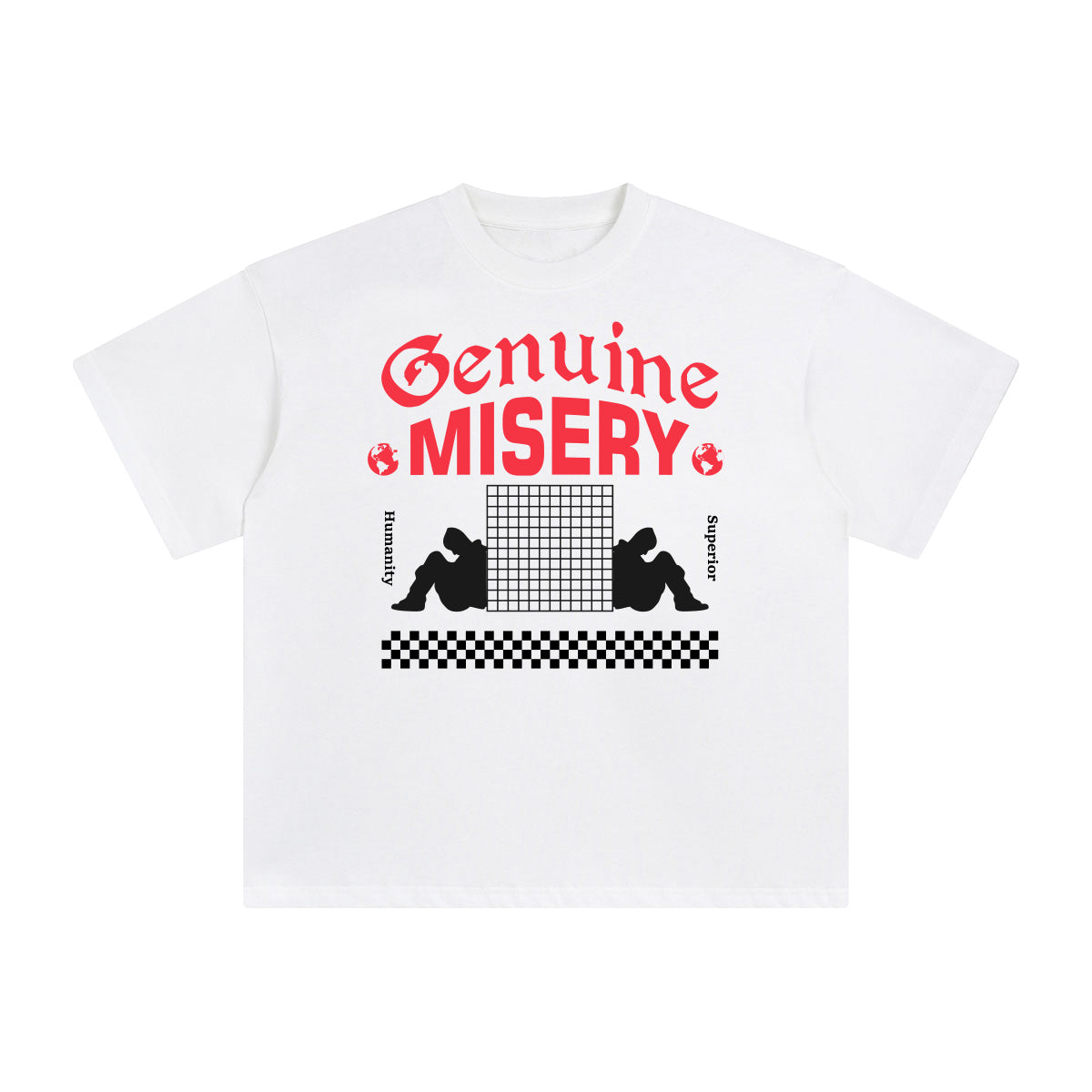 Genuine Misery Abstract Graphic Tee-INNBLAC Fashion Apparel