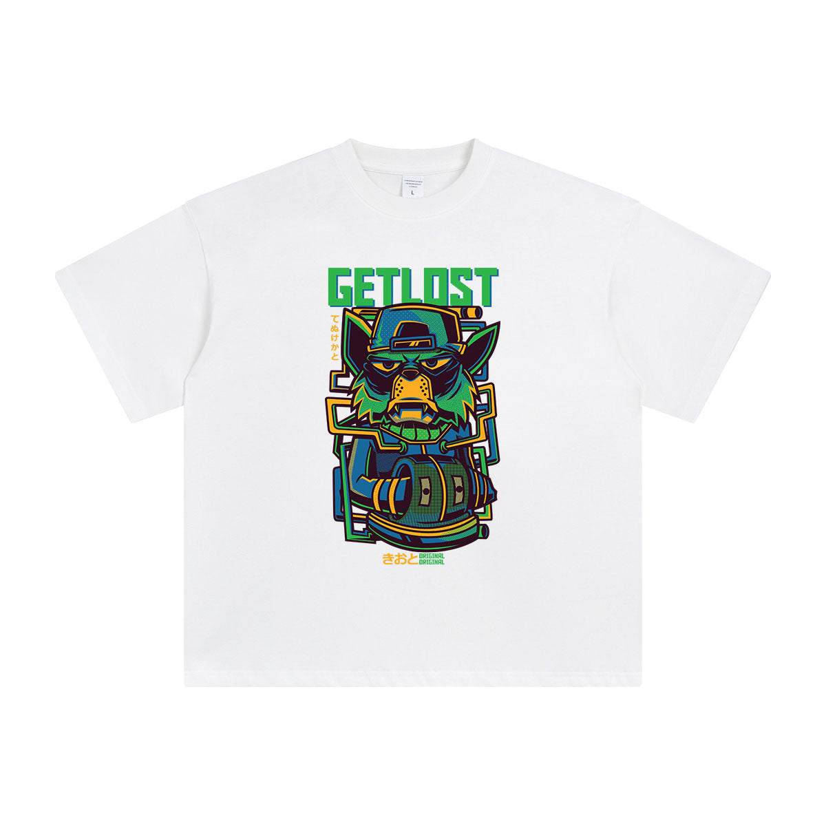 Get Lost Japanese Kanji Graphic Tee-INNBLAC Fashion Apparel