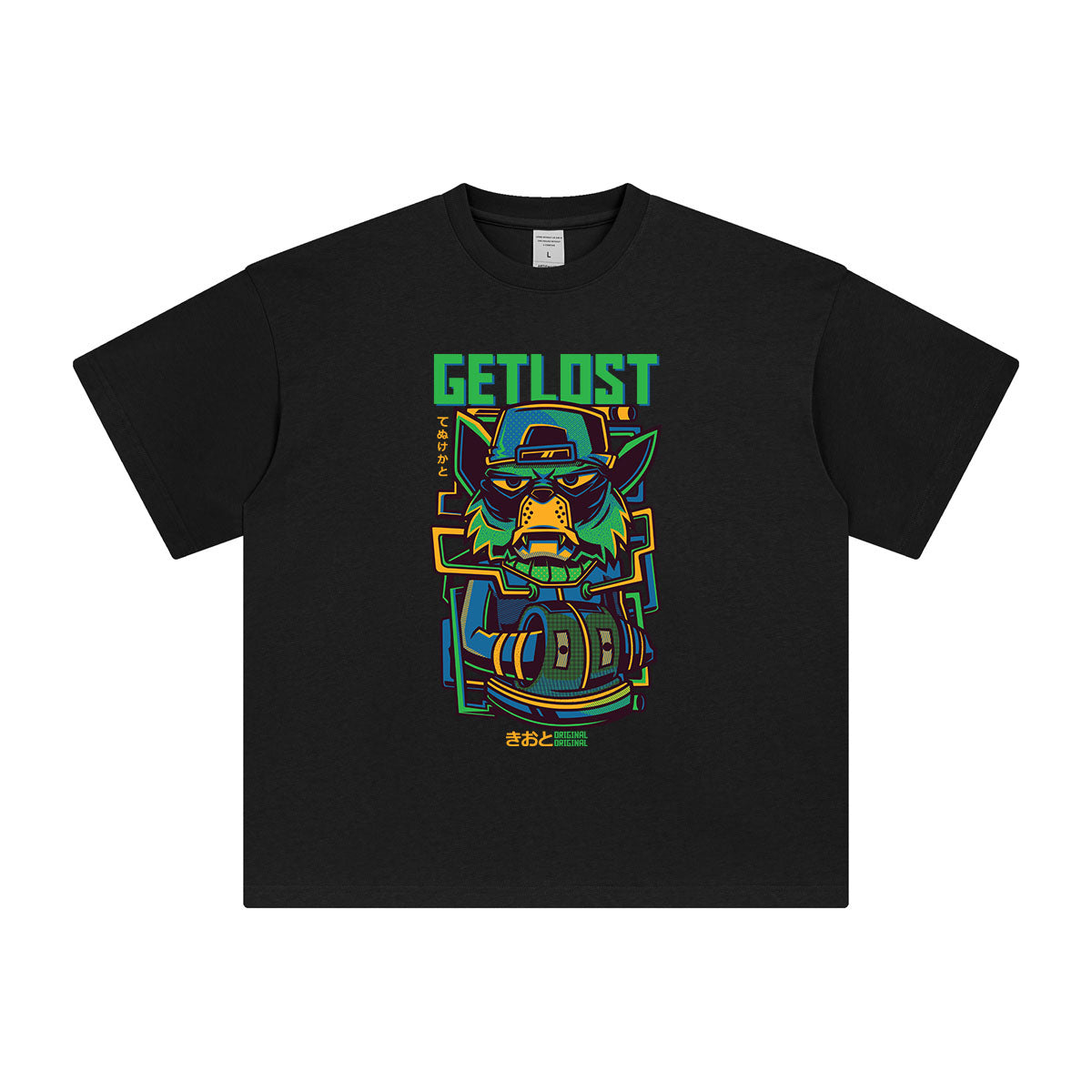 Get Lost Japanese Kanji Graphic Tee-INNBLAC Fashion Apparel