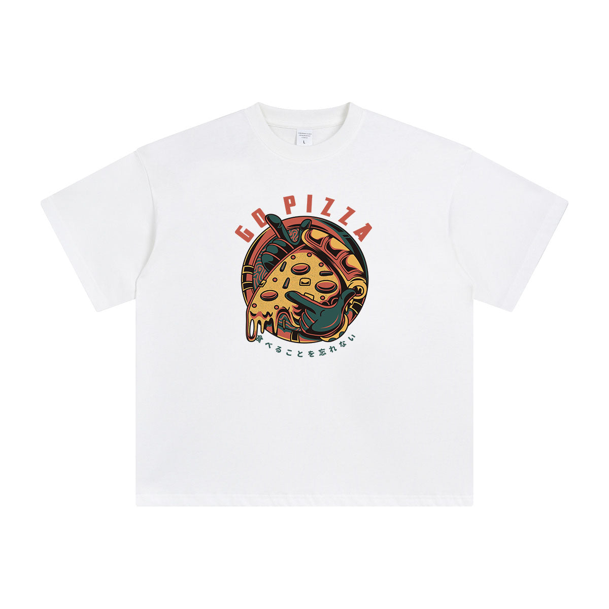 Go Pizza Aesthetic Graphic T Shirt-INNBLAC Fashion Apparel