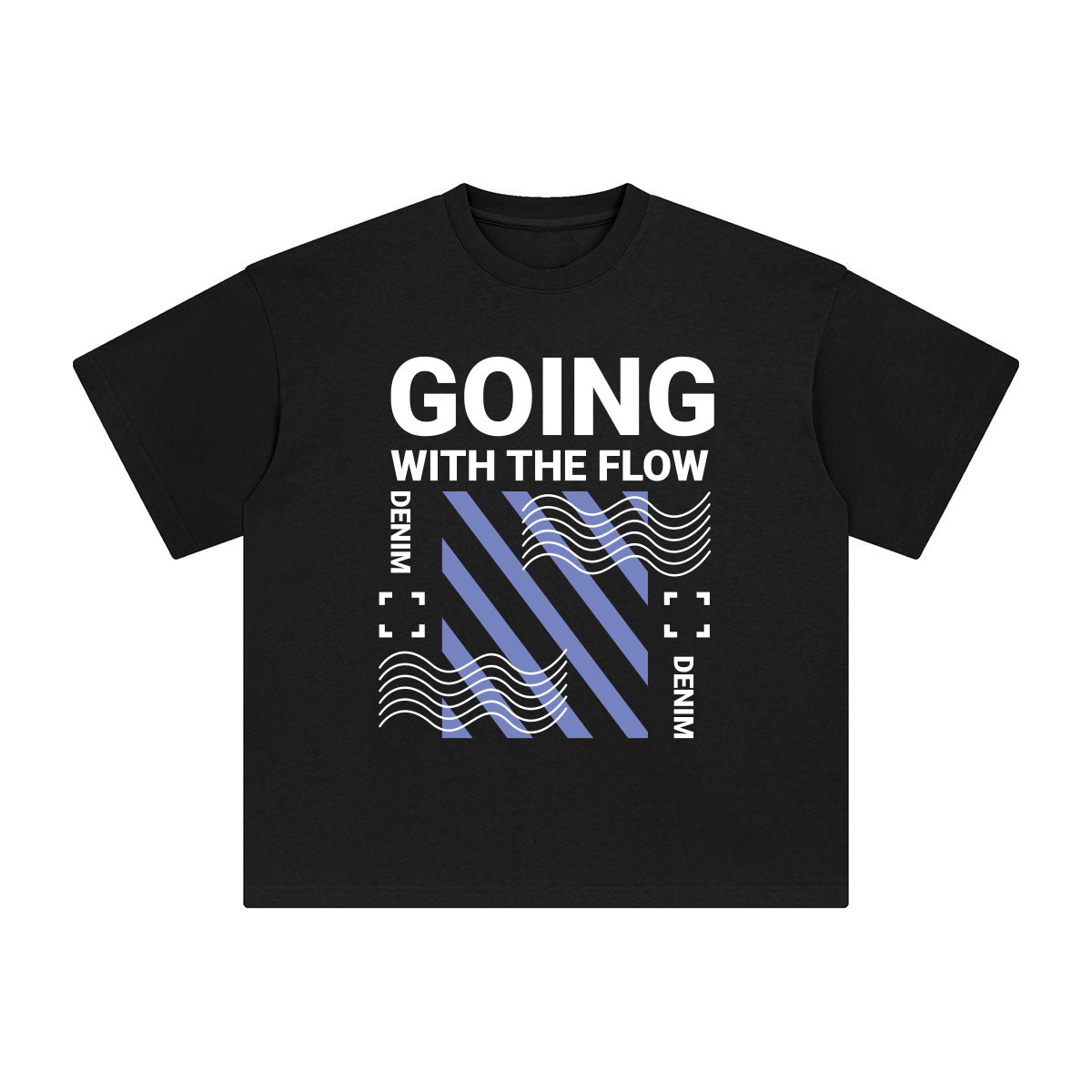 Going with the Flow Abstract Graphic Tee-INNBLAC Fashion Apparel