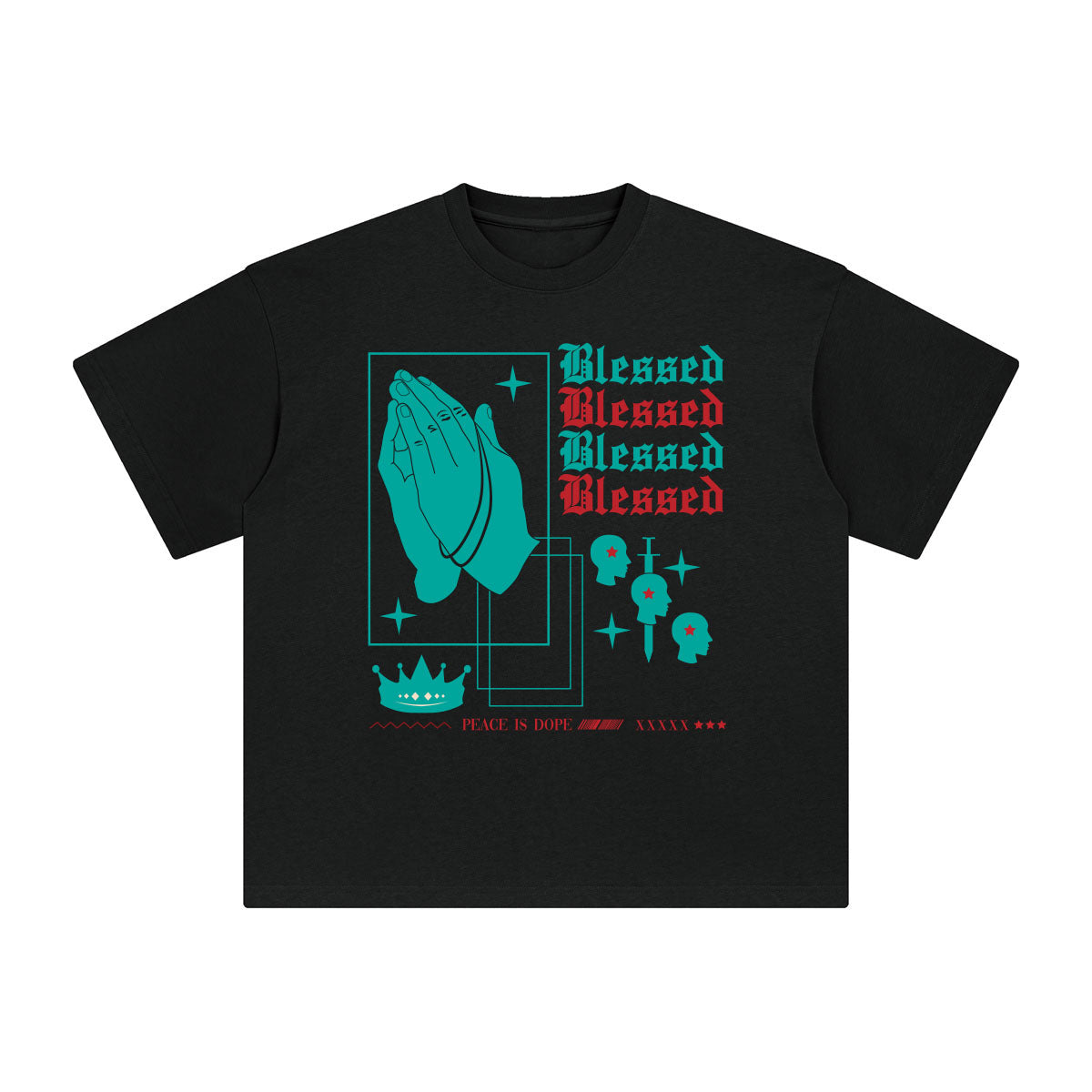 Gothic Blessed Graphic T Shirt-INNBLAC Fashion Apparel